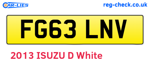 FG63LNV are the vehicle registration plates.