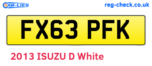 FX63PFK are the vehicle registration plates.