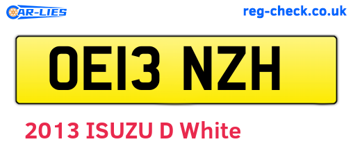 OE13NZH are the vehicle registration plates.