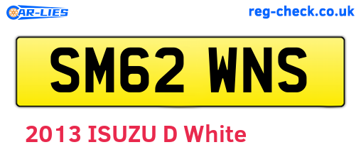 SM62WNS are the vehicle registration plates.