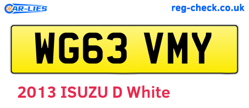 WG63VMY are the vehicle registration plates.