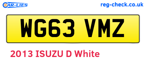 WG63VMZ are the vehicle registration plates.