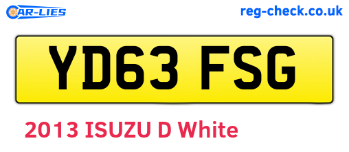 YD63FSG are the vehicle registration plates.