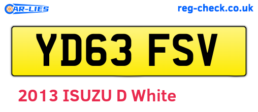 YD63FSV are the vehicle registration plates.