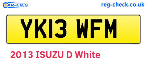 YK13WFM are the vehicle registration plates.