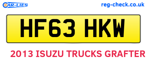 HF63HKW are the vehicle registration plates.