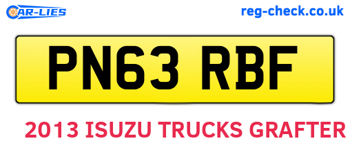 PN63RBF are the vehicle registration plates.