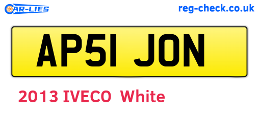 AP51JON are the vehicle registration plates.