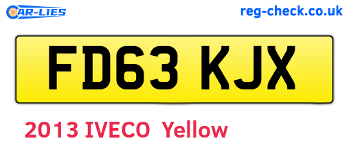 FD63KJX are the vehicle registration plates.