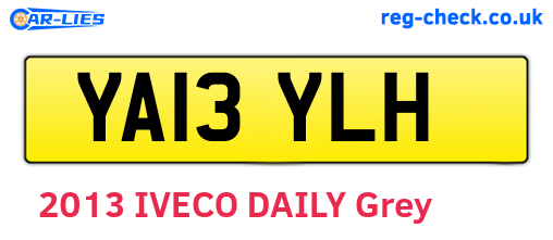 YA13YLH are the vehicle registration plates.