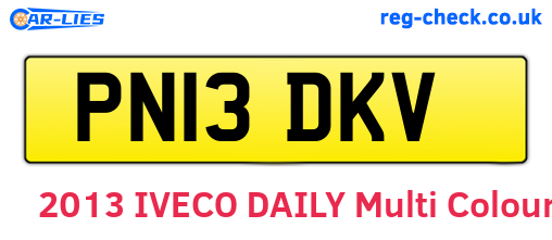 PN13DKV are the vehicle registration plates.