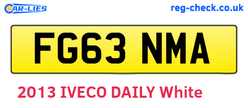 FG63NMA are the vehicle registration plates.