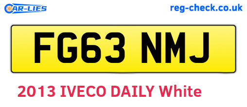 FG63NMJ are the vehicle registration plates.