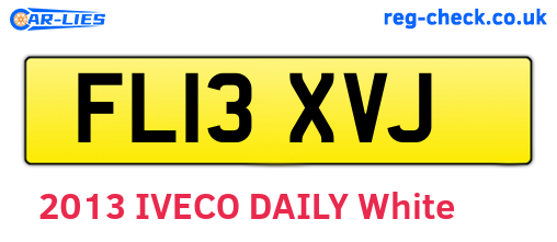 FL13XVJ are the vehicle registration plates.