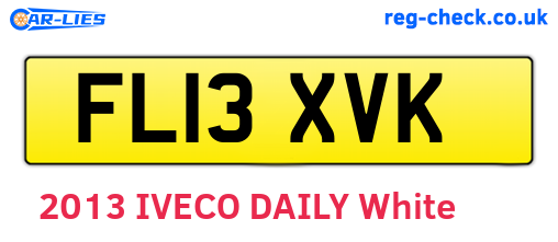 FL13XVK are the vehicle registration plates.