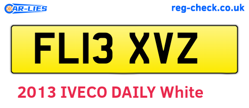 FL13XVZ are the vehicle registration plates.