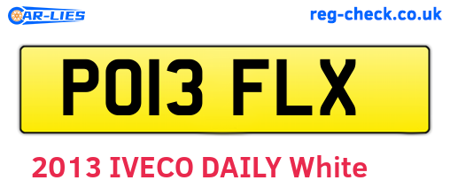 PO13FLX are the vehicle registration plates.