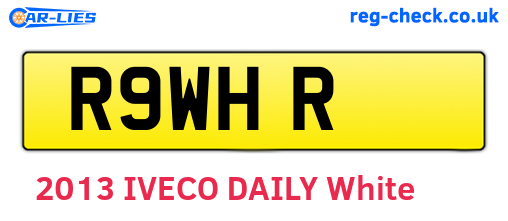 R9WHR are the vehicle registration plates.