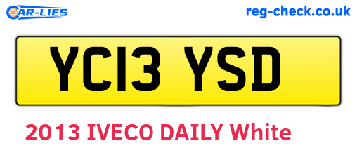 YC13YSD are the vehicle registration plates.