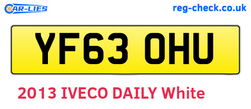 YF63OHU are the vehicle registration plates.
