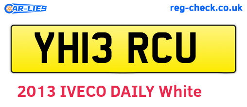 YH13RCU are the vehicle registration plates.