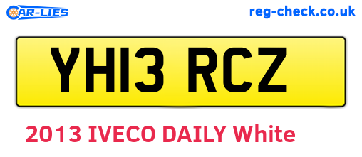 YH13RCZ are the vehicle registration plates.