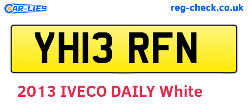 YH13RFN are the vehicle registration plates.