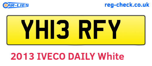 YH13RFY are the vehicle registration plates.
