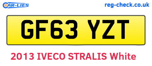 GF63YZT are the vehicle registration plates.