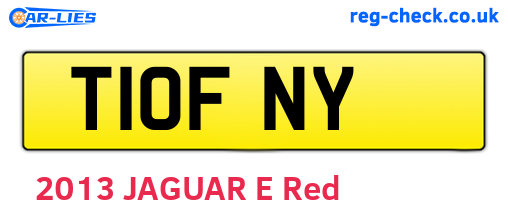 T10FNY are the vehicle registration plates.