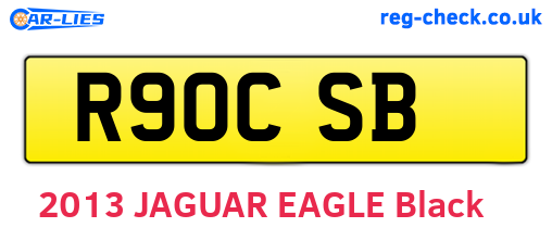 R90CSB are the vehicle registration plates.
