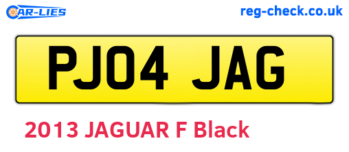 PJ04JAG are the vehicle registration plates.