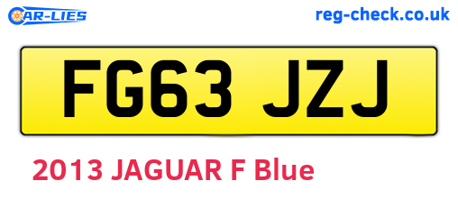 FG63JZJ are the vehicle registration plates.