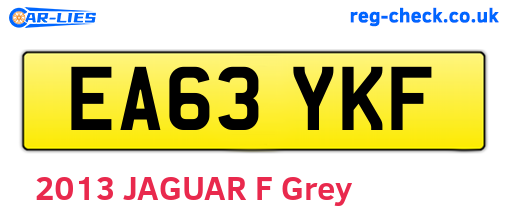 EA63YKF are the vehicle registration plates.