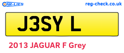 J3SYL are the vehicle registration plates.