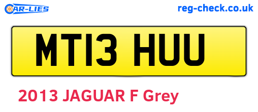 MT13HUU are the vehicle registration plates.