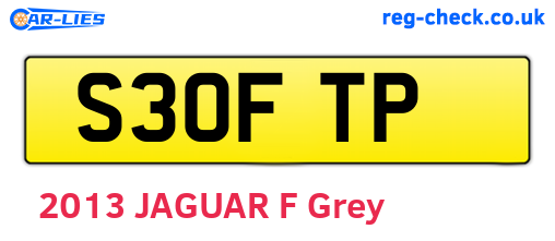 S30FTP are the vehicle registration plates.