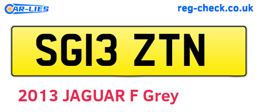 SG13ZTN are the vehicle registration plates.
