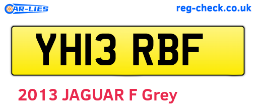 YH13RBF are the vehicle registration plates.