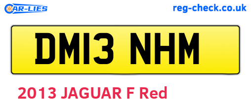 DM13NHM are the vehicle registration plates.
