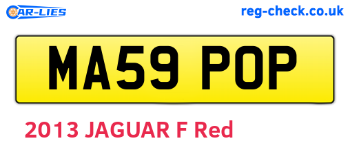 MA59POP are the vehicle registration plates.