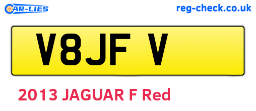 V8JFV are the vehicle registration plates.