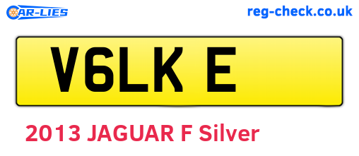 V6LKE are the vehicle registration plates.