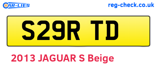 S29RTD are the vehicle registration plates.