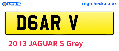 D6ARV are the vehicle registration plates.