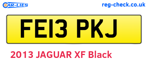 FE13PKJ are the vehicle registration plates.