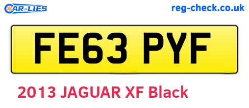 FE63PYF are the vehicle registration plates.