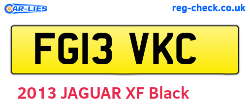 FG13VKC are the vehicle registration plates.