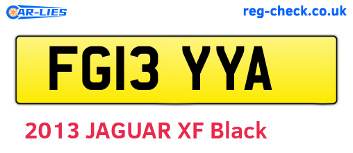 FG13YYA are the vehicle registration plates.