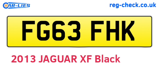 FG63FHK are the vehicle registration plates.